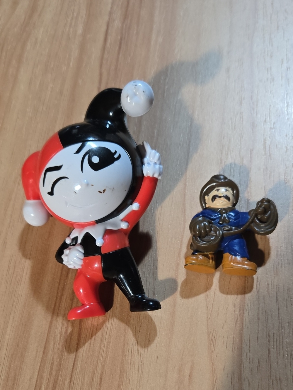 Source Unknown Red & Black Harlequin Jester Toy Figure